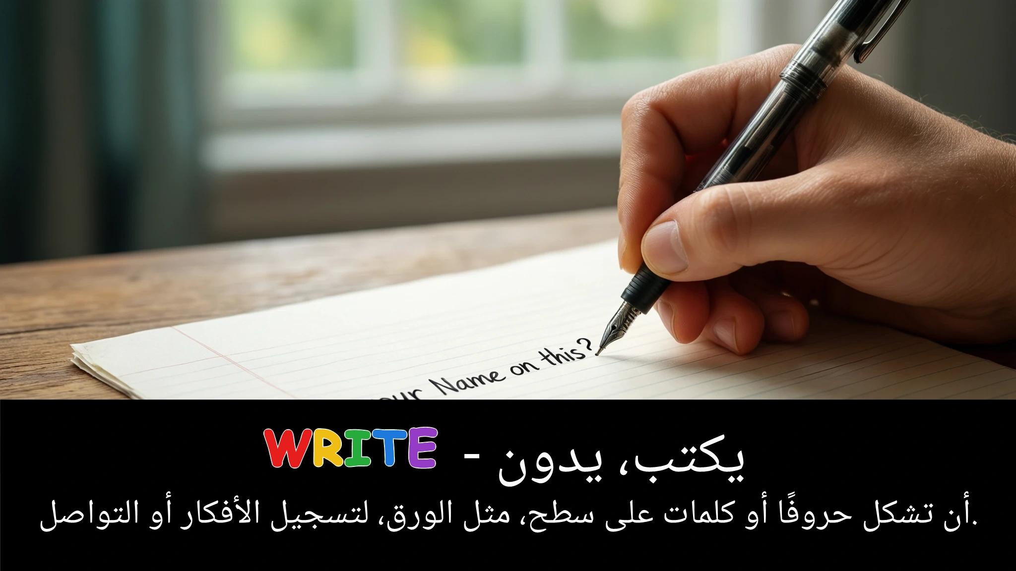 Arabic Illustration for write
